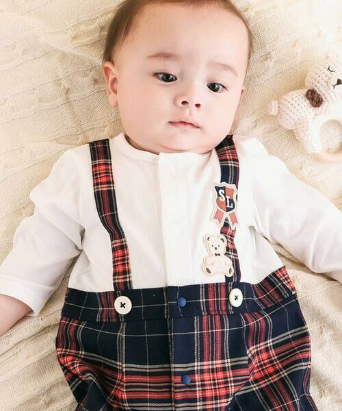 SLAP SLIP BABY / スラップ スリップ ベビー ロンパース | 【お揃い】チェックサロペットドッキングロンパースベビー(70~80cm) | 詳細2