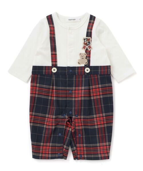 SLAP SLIP BABY / スラップ スリップ ベビー ロンパース | 【お揃い】チェックサロペットドッキングロンパースベビー(70~80cm) | 詳細3