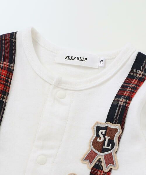 SLAP SLIP BABY / スラップ スリップ ベビー ロンパース | 【お揃い】チェックサロペットドッキングロンパースベビー(70~80cm) | 詳細5