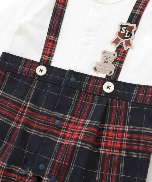 SLAP SLIP BABY / スラップ スリップ ベビー ロンパース | 【お揃い】チェックサロペットドッキングロンパースベビー(70~80cm) | 詳細7