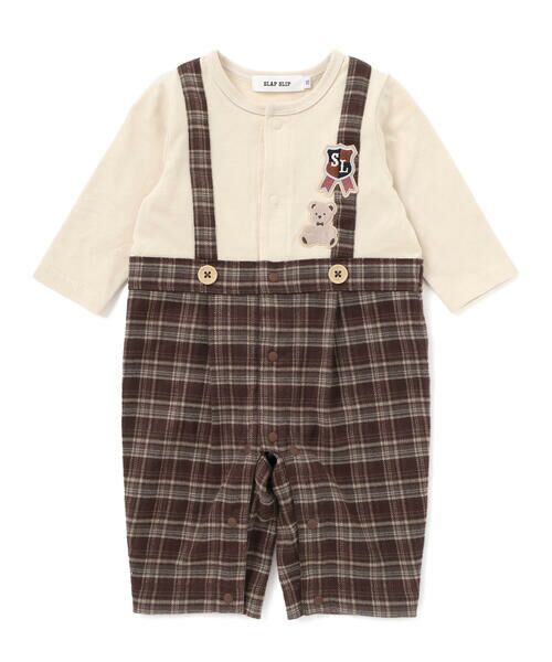 SLAP SLIP BABY / スラップ スリップ ベビー ロンパース | 【お揃い】チェックサロペットドッキングロンパースベビー(70~80cm) | 詳細14