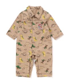 SLAP SLIP BABY / スラップ スリップ ベビー ロンパース | 【お揃い】デニムツイル恐竜ロケット総柄ジャンプスーツベビー(70~80cm)