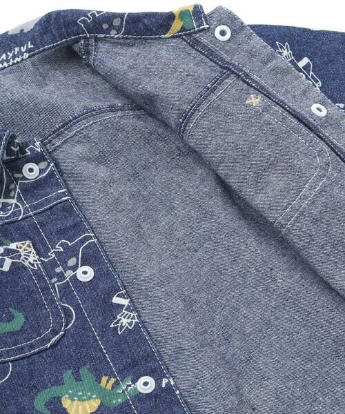 SLAP SLIP BABY / スラップ スリップ ベビー ロンパース | 【お揃い】デニムツイル恐竜ロケット総柄ジャンプスーツベビー(70~80cm) | 詳細11