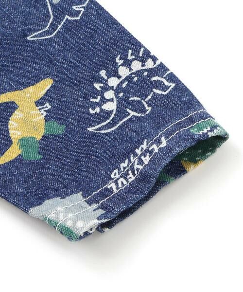 SLAP SLIP BABY / スラップ スリップ ベビー ロンパース | 【お揃い】デニムツイル恐竜ロケット総柄ジャンプスーツベビー(70~80cm) | 詳細8