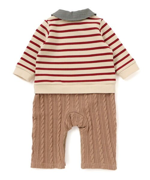 SLAP SLIP BABY / スラップ スリップ ベビー ロンパース | アニマルクマサガラ刺しゅうチェックボーダーロンパースベビー(70~80cm) | 詳細4