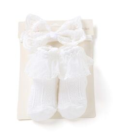 SLAP SLIP BABY / スラップ スリップ ベビー ベビー・キッズグッズ | リボン付きカチューム+ソックス2点セット