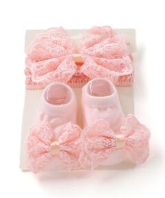 SLAP SLIP BABY / スラップ スリップ ベビー ベビー・キッズグッズ | リボン付きカチューム+ソックス2点セット