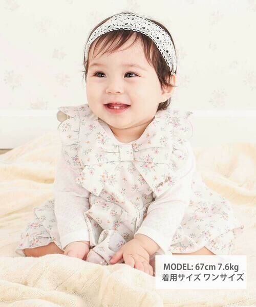 SLAP SLIP BABY / スラップ スリップ ベビー ベビー・キッズウエア | 花柄無地コーデュロイ肩フリルリボンモチーフワンピース+ブルマセットアップベビー(70~80cm) | 詳細5