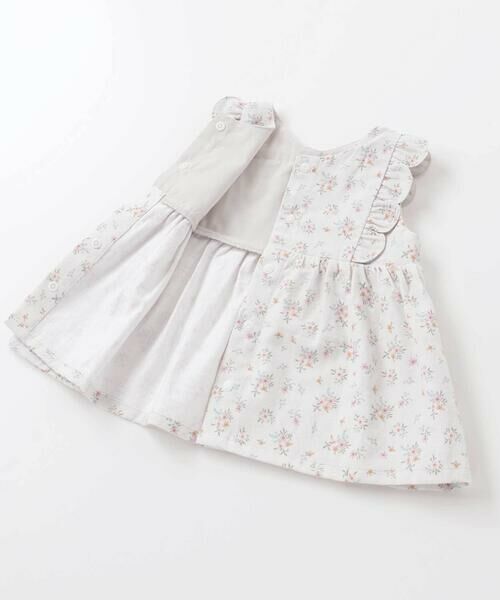 SLAP SLIP BABY / スラップ スリップ ベビー ベビー・キッズウエア | 花柄無地コーデュロイ肩フリルリボンモチーフワンピース+ブルマセットアップベビー(70~80cm) | 詳細13