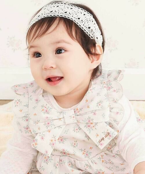 SLAP SLIP BABY / スラップ スリップ ベビー ベビー・キッズウエア | 花柄無地コーデュロイ肩フリルリボンモチーフワンピース+ブルマセットアップベビー(70~80cm) | 詳細6