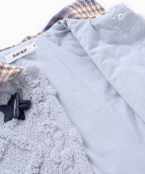 SLAP SLIP BABY / スラップ スリップ ベビー ベビー・キッズウエア | 【お揃い】チェック襟付きケーブルボアマントベビー(50~90cm) | 詳細8