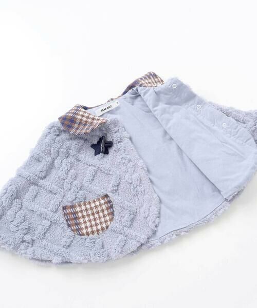 SLAP SLIP BABY / スラップ スリップ ベビー ベビー・キッズウエア | 【お揃い】チェック襟付きケーブルボアマントベビー(50~90cm) | 詳細7