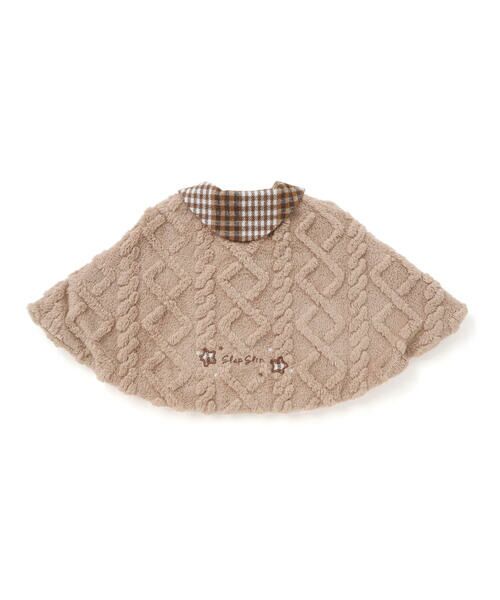 SLAP SLIP BABY / スラップ スリップ ベビー ベビー・キッズウエア | 【お揃い】チェック襟付きケーブルボアマントベビー(50~90cm) | 詳細13