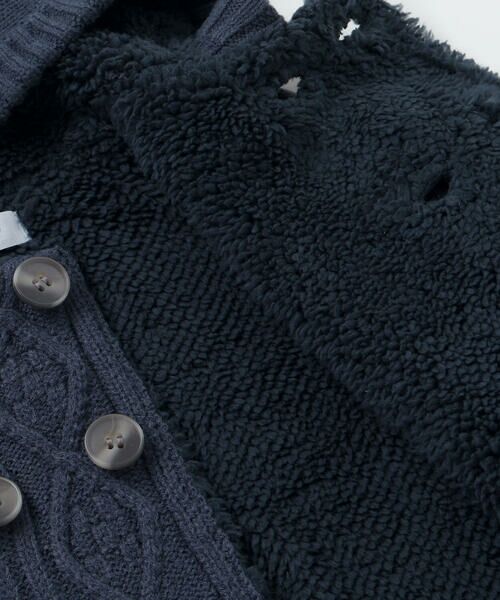 SLAP SLIP BABY / スラップ スリップ ベビー ベビー・キッズウエア | 【お揃い】クマ耳フード付き裏ボアケーブルマントベビー(50~90cm) | 詳細11