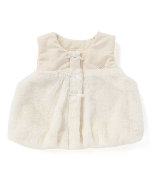 SLAP SLIP BABY / スラップ スリップ ベビー ベビー・キッズウエア | スウェードファー切り替えバルーンベストベビー(70~80cm) | 詳細1