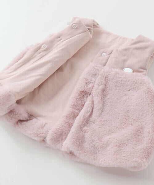 SLAP SLIP BABY / スラップ スリップ ベビー ベビー・キッズウエア | スウェードファー切り替えバルーンベストベビー(70~80cm) | 詳細10