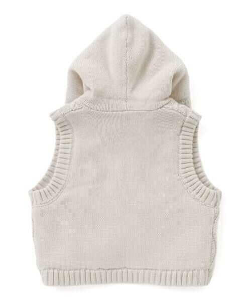 SLAP SLIP BABY / スラップ スリップ ベビー ベビー・キッズウエア | 【お揃い】クマ耳フード付き裏ボアニットベストベビー(70~80cm) | 詳細5