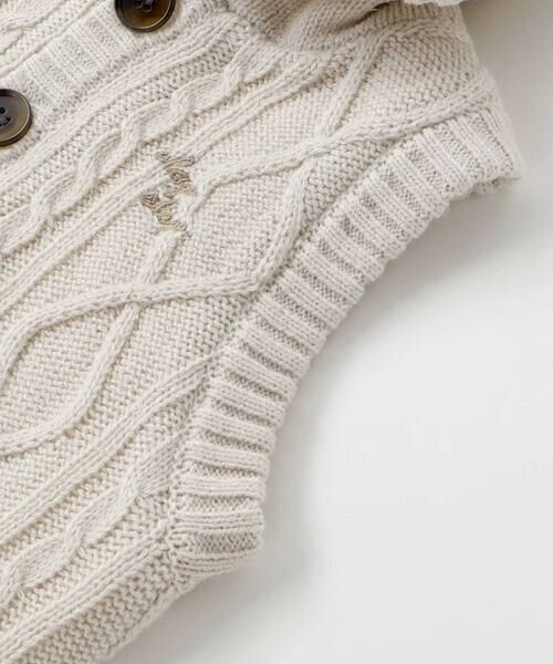 SLAP SLIP BABY / スラップ スリップ ベビー ベビー・キッズウエア | 【お揃い】クマ耳フード付き裏ボアニットベストベビー(70~80cm) | 詳細7