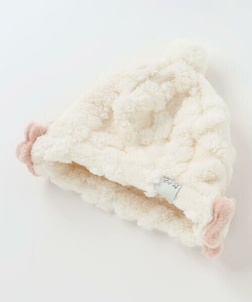 SLAP SLIP BABY / スラップ スリップ ベビー ベビー・キッズグッズ | 【お揃い】花星フワフワモチーフ耳当て付きボンボンニット帽ベビー(44~48cm) | 詳細4