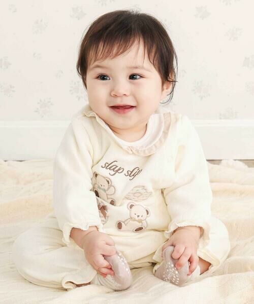 SLAP SLIP BABY / スラップ スリップ ベビー ロンパース | アニマルクマウサギシフォンフリル襟ロンパースベビー(60~80cm) | 詳細1