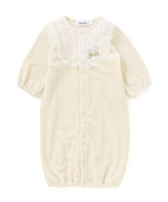 SLAP SLIP BABY / スラップ スリップ ベビー ロンパース | フリルラウンド切り替えベロア2WAYオールベビー(50~70cm)