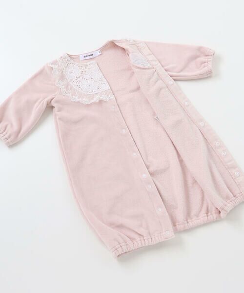 SLAP SLIP BABY / スラップ スリップ ベビー ロンパース | フリルラウンド切り替えベロア2WAYオールベビー(50~70cm) | 詳細12