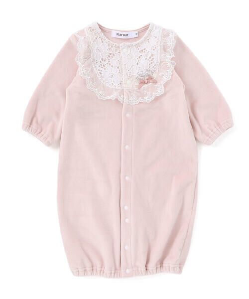 SLAP SLIP BABY / スラップ スリップ ベビー ロンパース | フリルラウンド切り替えベロア2WAYオールベビー(50~70cm) | 詳細6