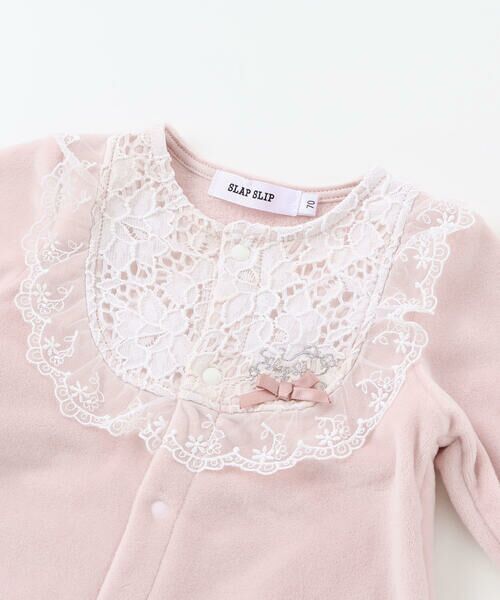 SLAP SLIP BABY / スラップ スリップ ベビー ロンパース | フリルラウンド切り替えベロア2WAYオールベビー(50~70cm) | 詳細8