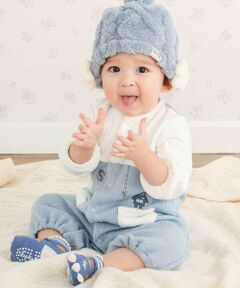 SLAP SLIP BABY / スラップ スリップ ベビー ロンパース | 【お揃い】アニマルクマ恐竜おもちゃ切り替え2WAYオールベビー(50~70cm)