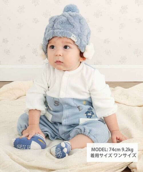 SLAP SLIP BABY / スラップ スリップ ベビー ロンパース | 【お揃い】アニマルクマ恐竜おもちゃ切り替え2WAYオールベビー(50~70cm) | 詳細1