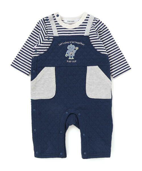 SLAP SLIP BABY / スラップ スリップ ベビー ロンパース | アニマルイヌ飛行機ロボットモチーフサロペットボーダードッキングカバーオールベビー(70~80cm) | 詳細2