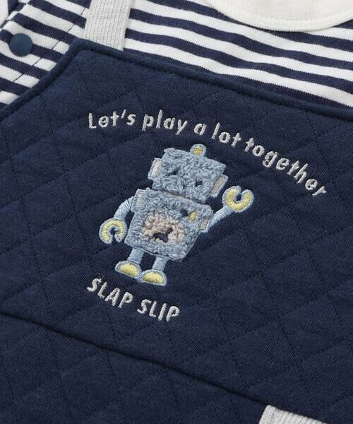 SLAP SLIP BABY / スラップ スリップ ベビー ロンパース | アニマルイヌ飛行機ロボットモチーフサロペットボーダードッキングカバーオールベビー(70~80cm) | 詳細6