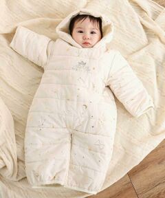 SLAP SLIP BABY / スラップ スリップ ベビー ベビー・キッズウエア | 【お揃い】総柄胸刺しゅう裏フリースタフタバギーオールベビー(50~80cm)