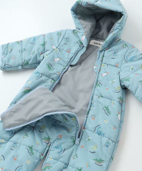 SLAP SLIP BABY / スラップ スリップ ベビー ベビー・キッズウエア | 【お揃い】総柄胸刺しゅう裏フリースタフタバギーオールベビー(50~80cm) | 詳細20