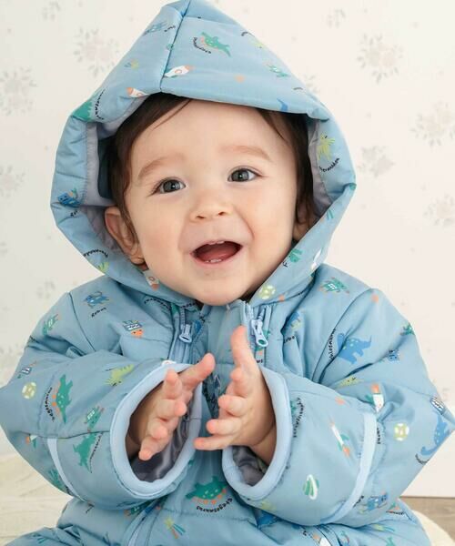 SLAP SLIP BABY / スラップ スリップ ベビー ベビー・キッズウエア | 【お揃い】総柄胸刺しゅう裏フリースタフタバギーオールベビー(50~80cm) | 詳細29