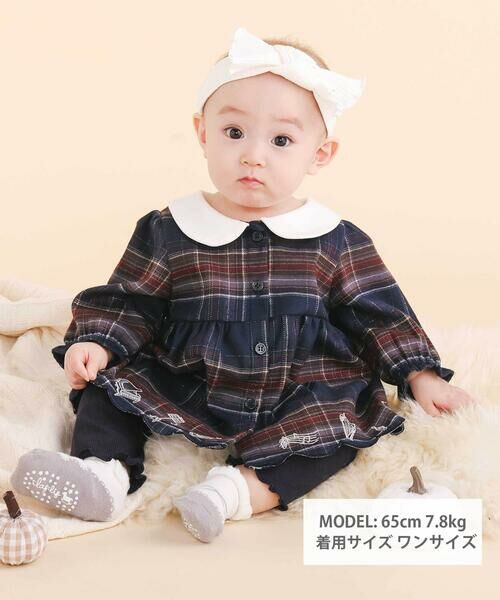 SLAP SLIP BABY / スラップ スリップ ベビー ベビー・キッズウエア | 【お揃い】チェックワンピース+シンプルレギンス2点セット(70~80cm) | 詳細1