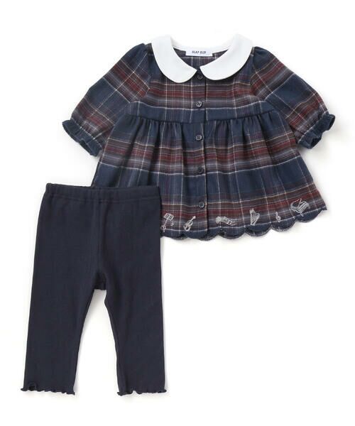 SLAP SLIP BABY / スラップ スリップ ベビー ベビー・キッズウエア | 【お揃い】チェックワンピース+シンプルレギンス2点セット(70~80cm) | 詳細2