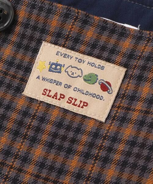 SLAP SLIP BABY / スラップ スリップ ベビー ロンパース | アニマルイヌ恐竜プリントボディミニ+チェックサロペット(70~80cm) | 詳細7