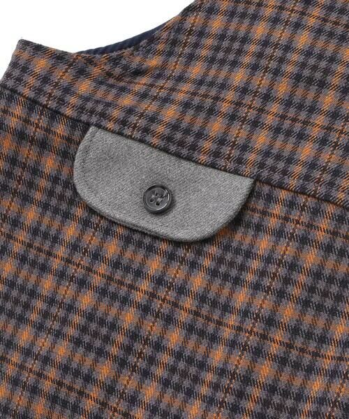 SLAP SLIP BABY / スラップ スリップ ベビー ロンパース | アニマルイヌ恐竜プリントボディミニ+チェックサロペット(70~80cm) | 詳細9