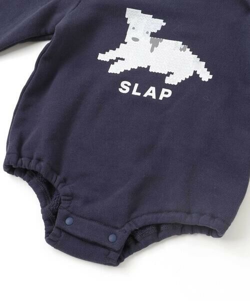 SLAP SLIP BABY / スラップ スリップ ベビー ロンパース | アニマルイヌ恐竜プリントボディミニ+チェックサロペット(70~80cm) | 詳細16