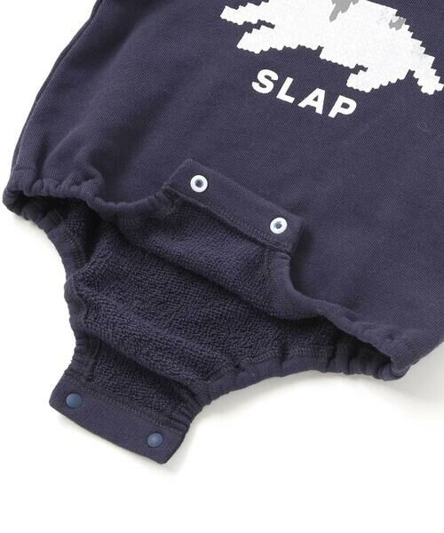 SLAP SLIP BABY / スラップ スリップ ベビー ロンパース | アニマルイヌ恐竜プリントボディミニ+チェックサロペット(70~80cm) | 詳細17