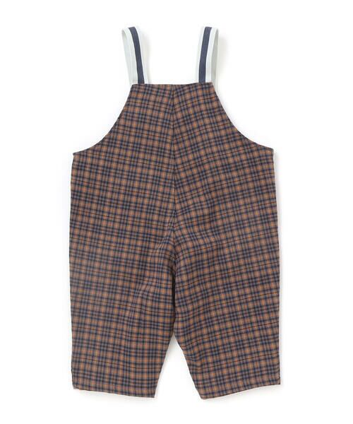 SLAP SLIP BABY / スラップ スリップ ベビー ロンパース | アニマルイヌ恐竜プリントボディミニ+チェックサロペット(70~80cm) | 詳細5