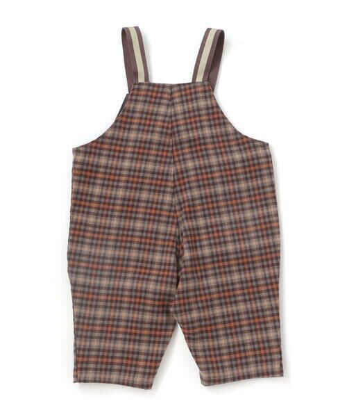 SLAP SLIP BABY / スラップ スリップ ベビー ロンパース | アニマルイヌ恐竜プリントボディミニ+チェックサロペット(70~80cm) | 詳細25