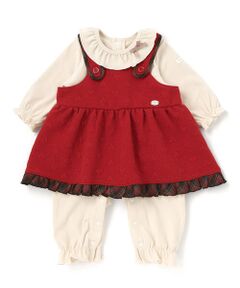 SLAP SLIP BABY / スラップ スリップ ベビー ベビー・キッズウエア | ハートキルトジャンパースカート＆ロンパース2点セットベビー(70~80cm)