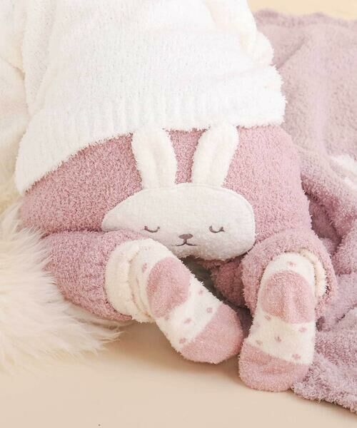 SLAP SLIP BABY/スラップ スリップ ベビー 【お揃い】アニマルウサギ恐竜もこもこパッチパンツ(70~80cm) ピンク(ウサギ) ワンサイズ(70-80cm)