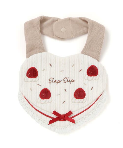 SLAP SLIP BABY / スラップ スリップ ベビー スタイ・ビブ | ハートいちごケーキスタイ | 詳細3