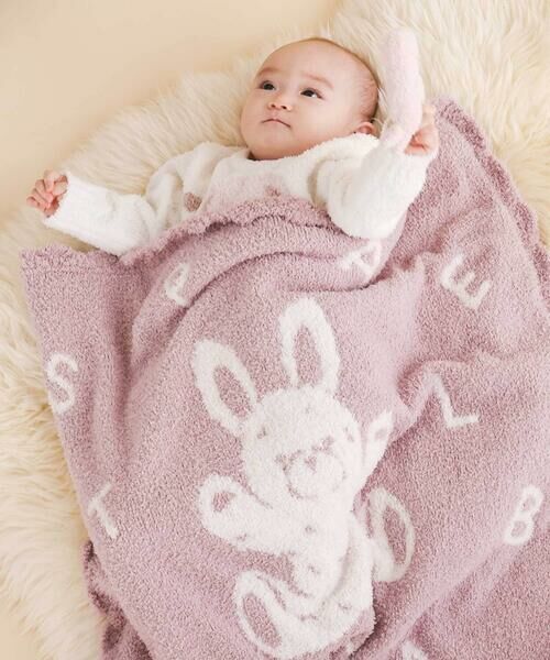 SLAP SLIP BABY / スラップ スリップ ベビー ベビー・キッズグッズ | 【お揃い/ウォッシャブル加工】アニマルウサギクマもこもこおくるみ | 詳細1