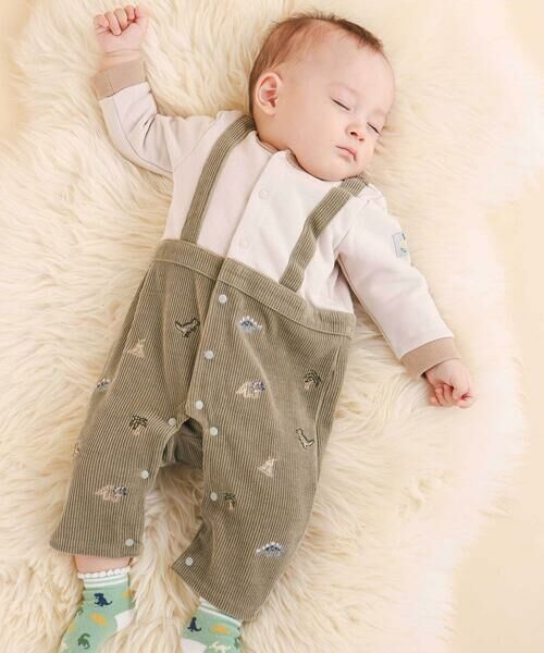 SLAP SLIP BABY / スラップ スリップ ベビー ロンパース | 宇宙ジャングル冒険ロンパース(60~80cm)(グリーン(ジャングル))