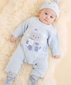 SLAP SLIP BABY / スラップ スリップ ベビー ロンパース | 【お揃い/ウォッシャブル加工】アニマルウサギクマロボットもこもこロンパース(70~80cm)