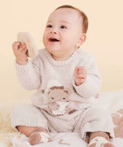 SLAP SLIP BABY / スラップ スリップ ベビー ロンパース | 【お揃い/ウォッシャブル加工】アニマルウサギクマロボットもこもこロンパース(70~80cm)